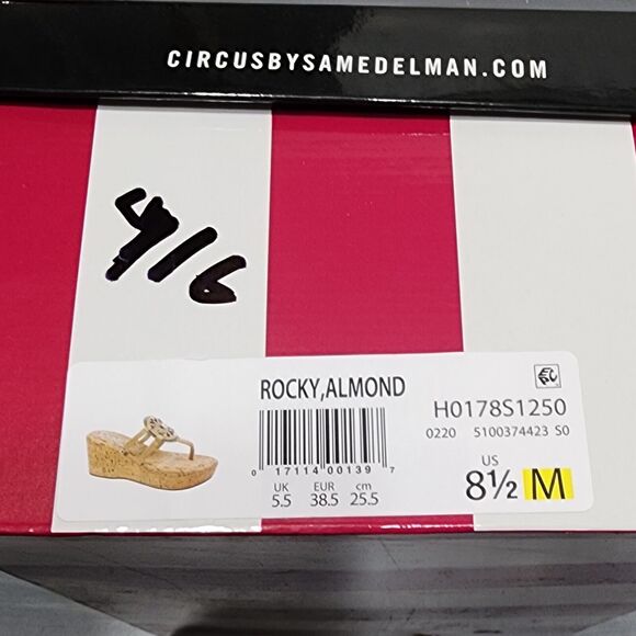 Sam Edelman‎ Circus Wedge Sandals Rocky Platform Almond Size 8.5 M - Picture 11 of 11